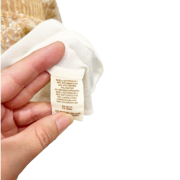 Free People Fit & Flare Dress Anthropologie Lace Bodice Sparkles Sz S - Picture 6 of 7